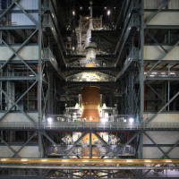 SLS rocket for Artemis II full stack